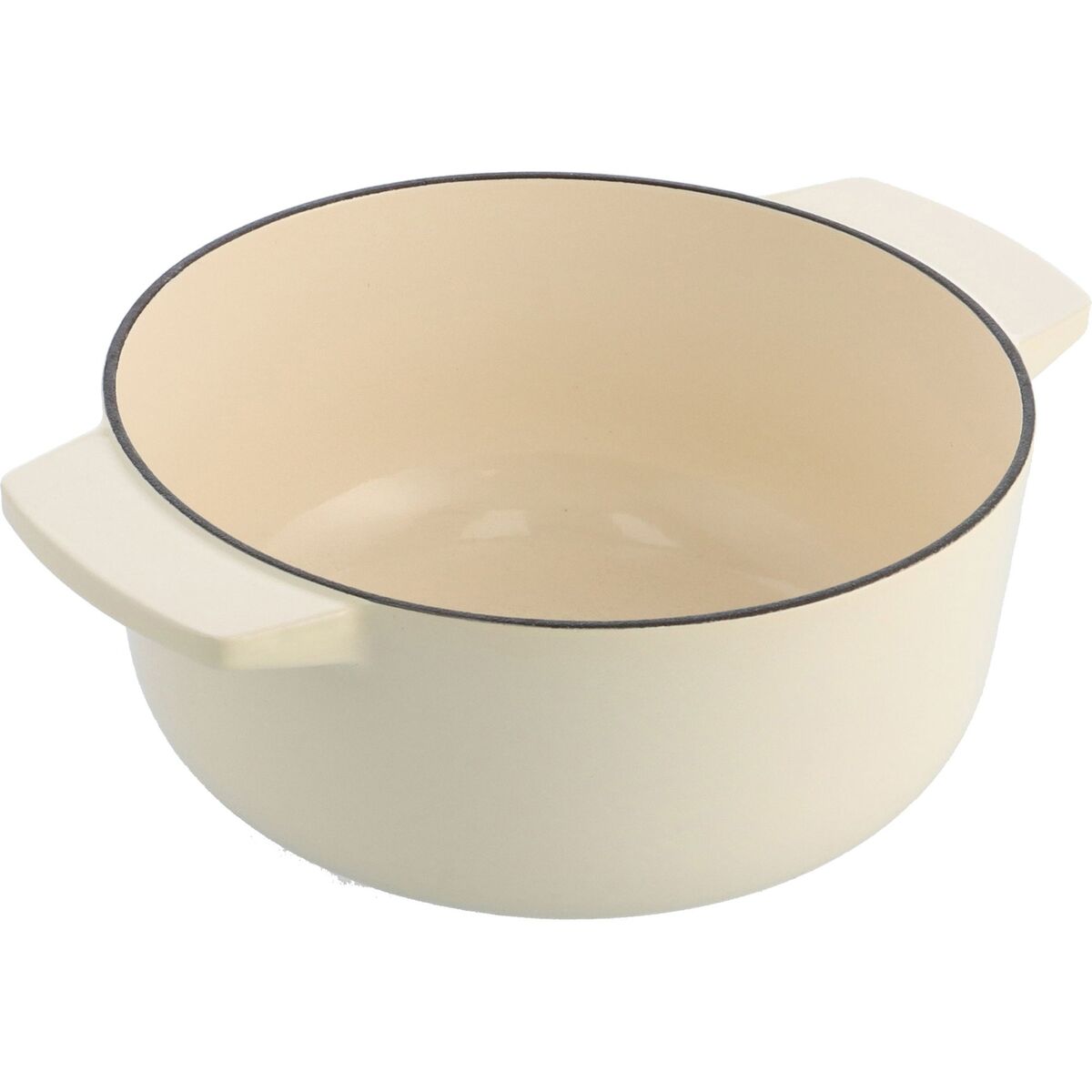 Støpejernsgryte 26 cm/5,2 liter, almond cream