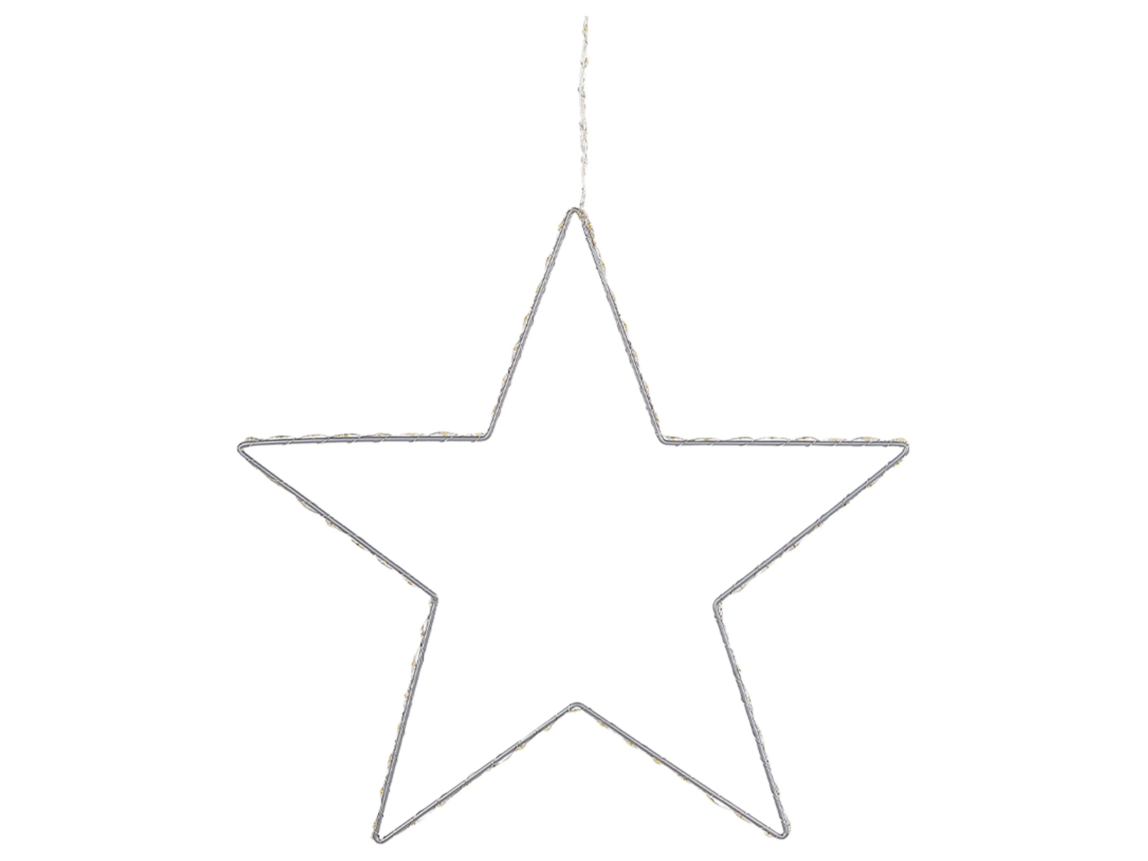 Set van 3 hangende decoraties LED KUNNARI Ster 50/40/30 cm Zilver