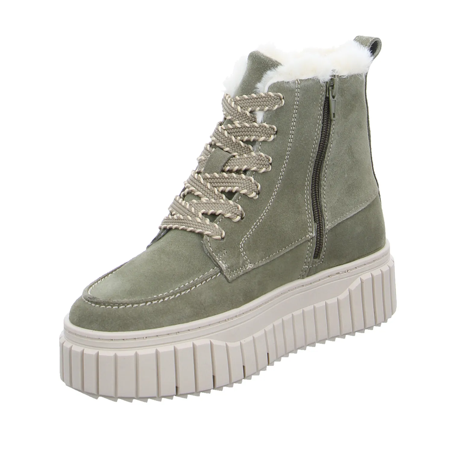 TAMARIS Boot Olive Leder