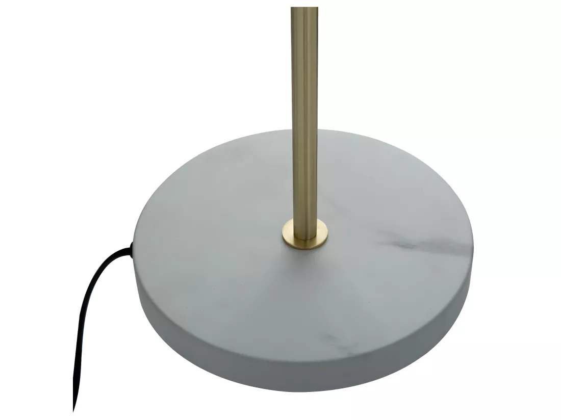 Lampadaire en métal Doré et Base effet marbre H 155 cm
