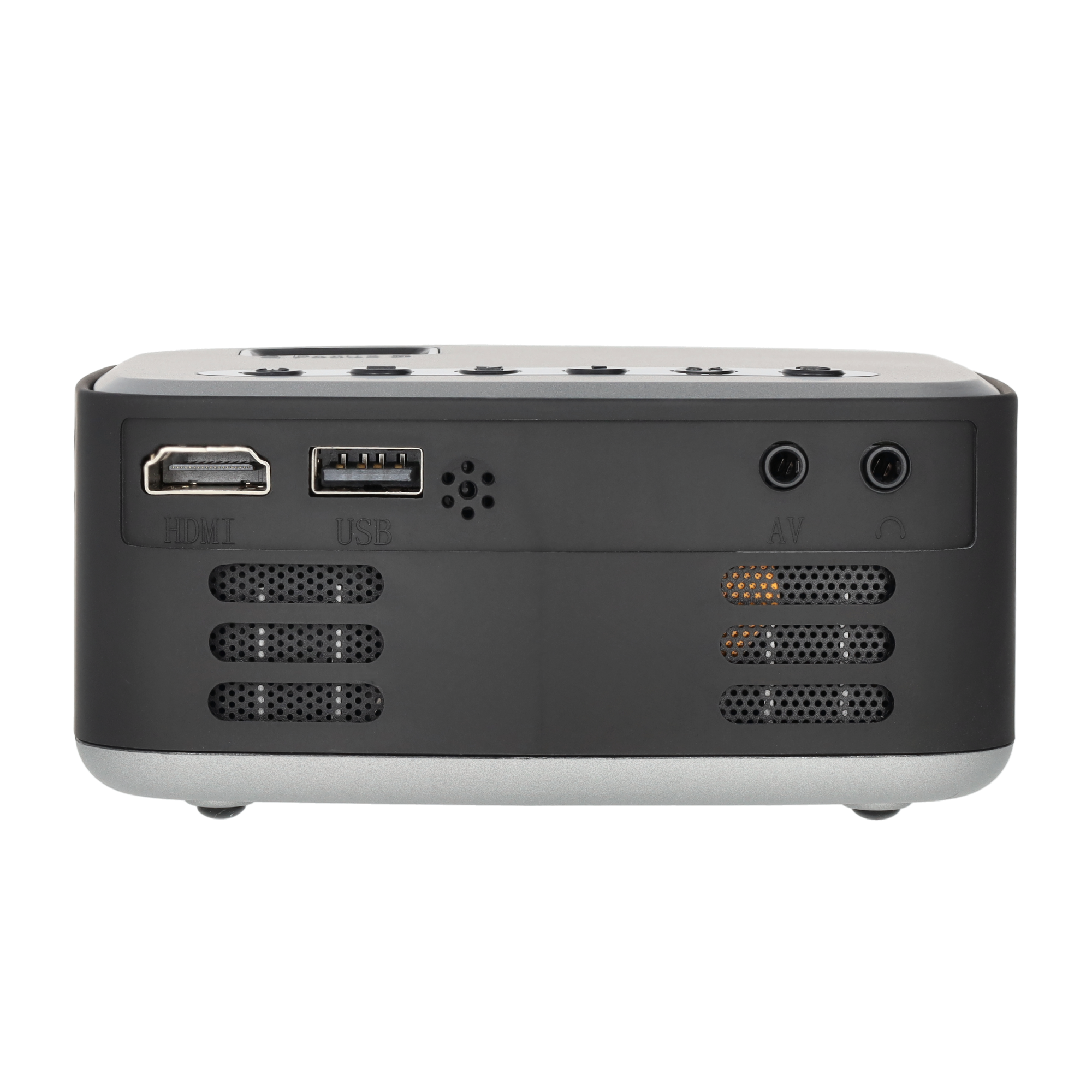 Mini Multimedia LED Projektor Beamer Heimkino (600 Lumen) 1080p Full HD / HDMI / USB - Grau / Schwarz