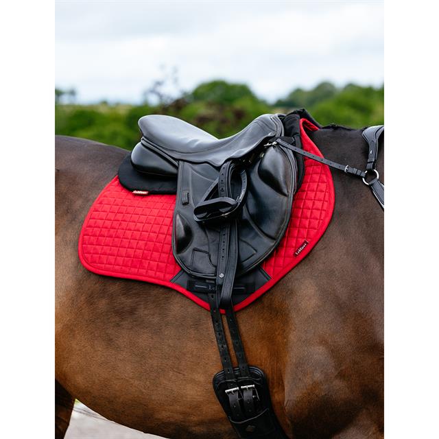 Zadeldek LeMieux Suède Close Contact Square Springen Rood