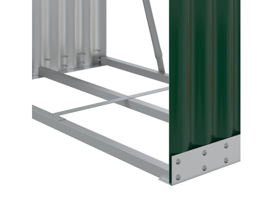 VIDAXL - Sac à outils Porte-bûches vert 80x45x190 cm acier galvanisé