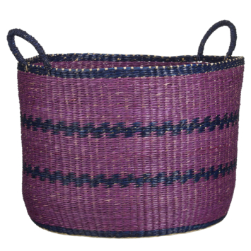 Mand rond roze - h38xd53cm