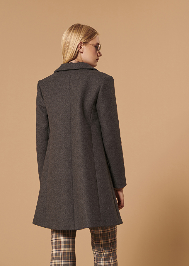 Manteau Maringris en drap caban
