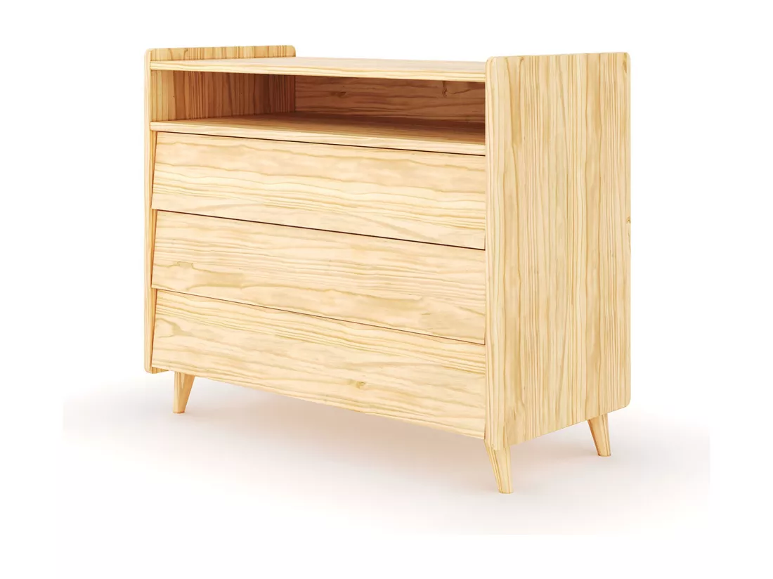 Commode 3 tiroirs bois massif bois PETER