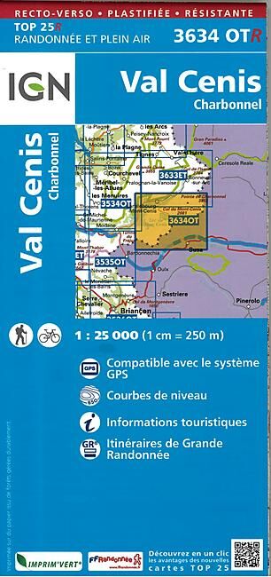 IGN - TOP25R 3634OTR VAL CENIS 1 25 000