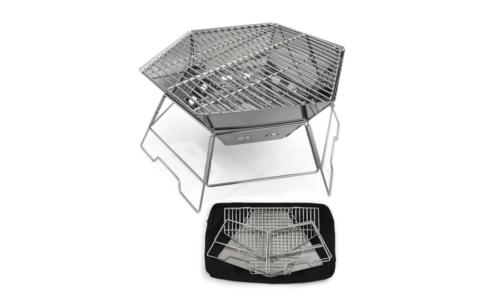 Origin Outdoors Hexagon Grill und Feuerschale 40 x 45 cm