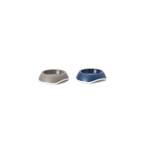 Comedouro Savic Delice azul ou cinza para cães de porte médio.