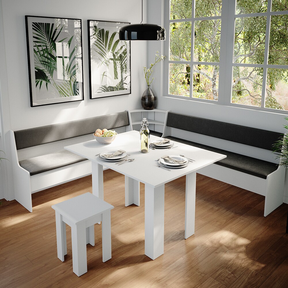 Vicco Eckbankgruppe Roman Weiß 210x210cm Esszimmergruppe Eckbank Sitzgruppe