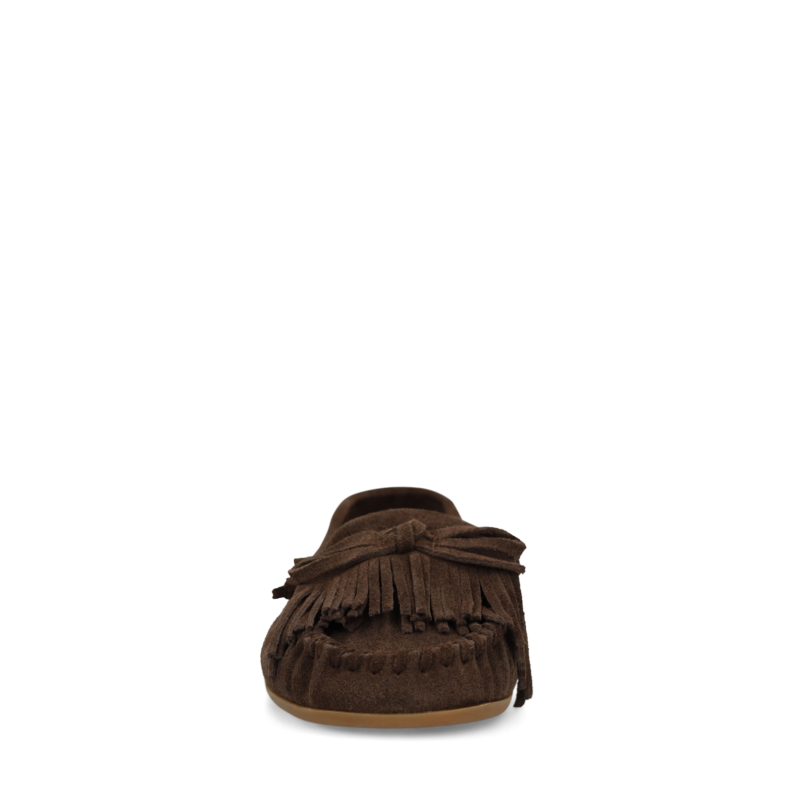 Bruine suède loafers