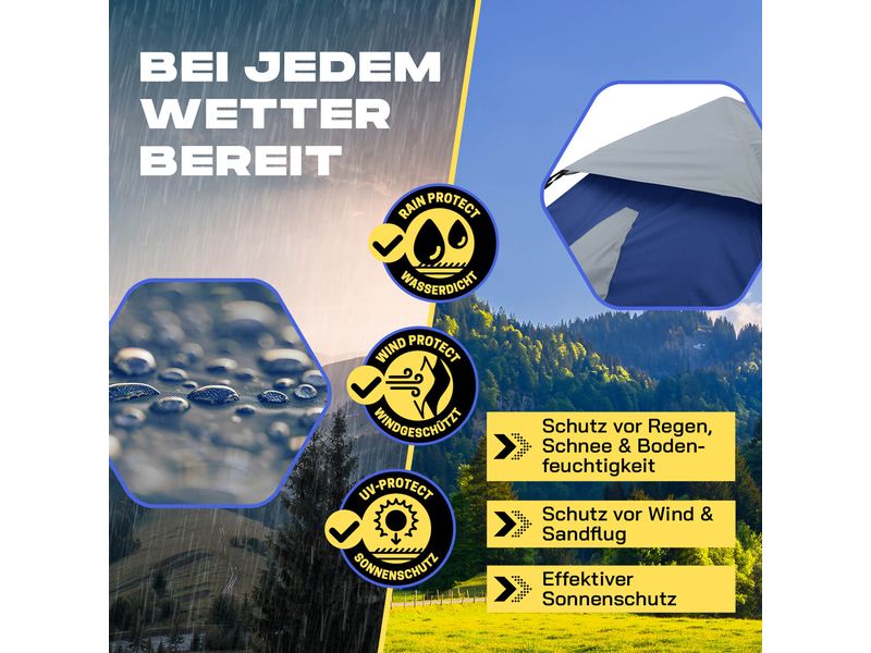 Where tomorrow Drei Personenzelt Pop-Up - Blau Pop Up Zelt 220 x 80 x 130 cm
