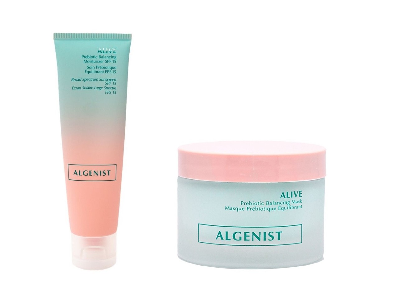 Algenist - Alive Prebiotic Balancing Moisturizer SPF 15 50 ml + Algenist - Alive Prebiotic Balancing Mask 50 ml - Solcreme