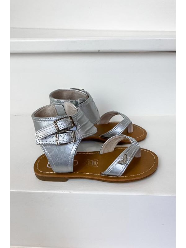 Sandales enfant Valentine Argent Métal - Les Petites Bombes