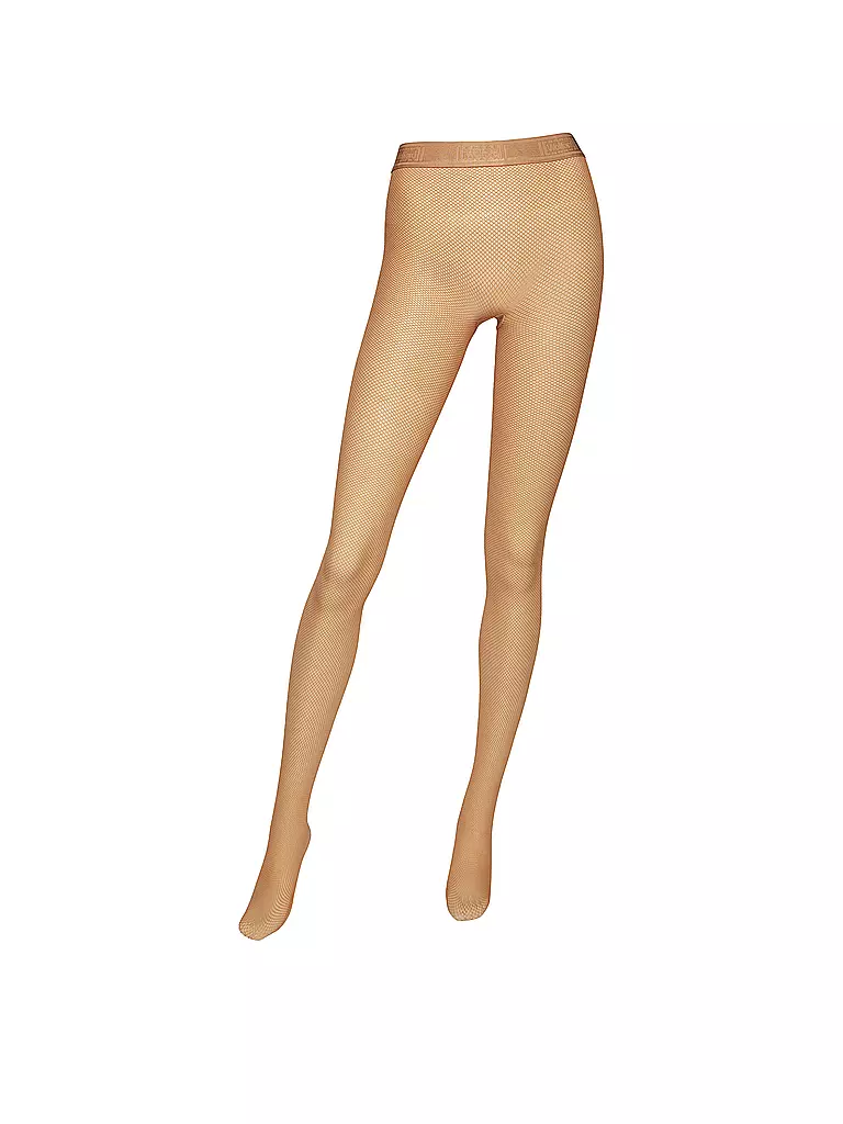 WOLFORD Netzstrumpfhose TWENTIES gobi hellbraun