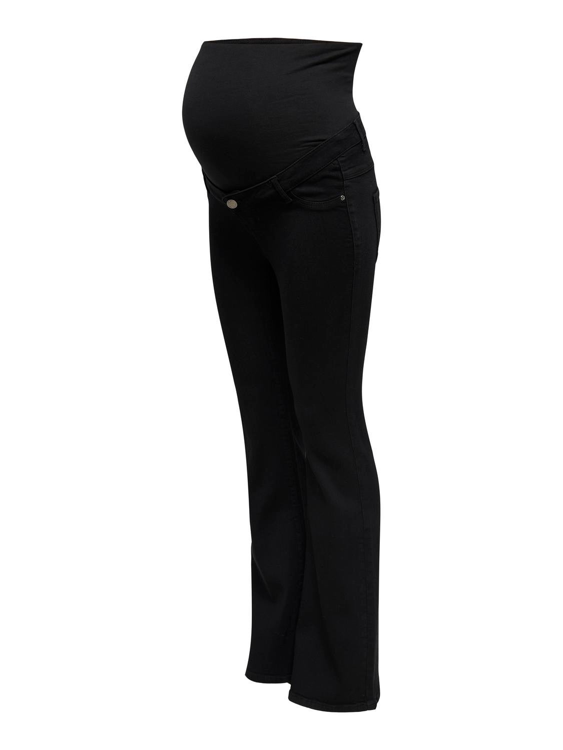 OLMHELLA Hohe Taille Ausgestellt Jeans Black