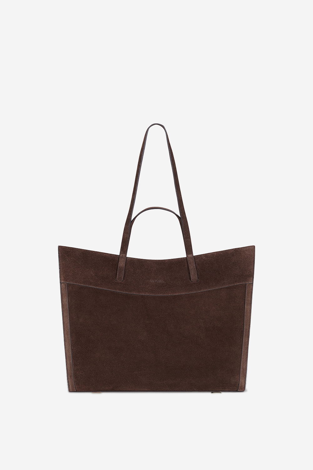 Shopping suede shoulder bag