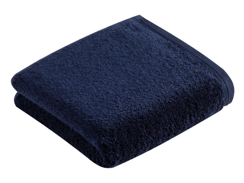 Vossen Handtuch Vegan Life 50 x 100 cm, Marineblau Veganes Handtuch