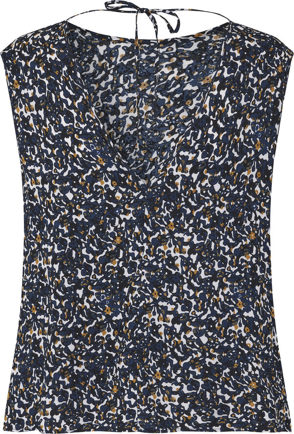 Rosemunde Viscose top Navy camo print