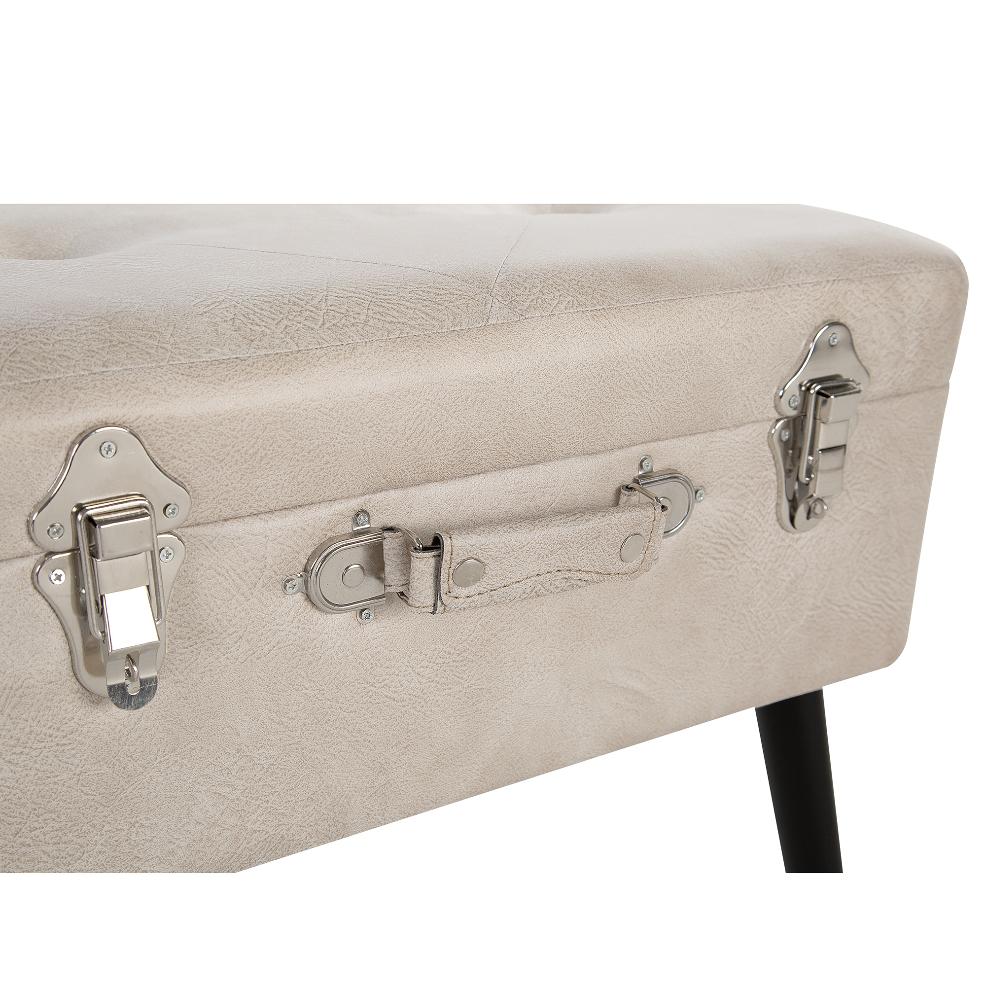 Beliani - MALLARD - Hocker - Beige - Kunstleer