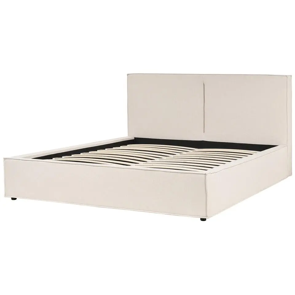 MOISSAC - Bed - Beige - 180 x 200 cm - Polyester