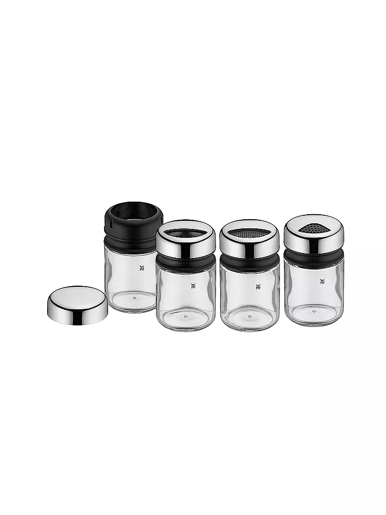 WMF Depot Streuer-Set 4tlg 9,5cm Glas/Cromargan transparent