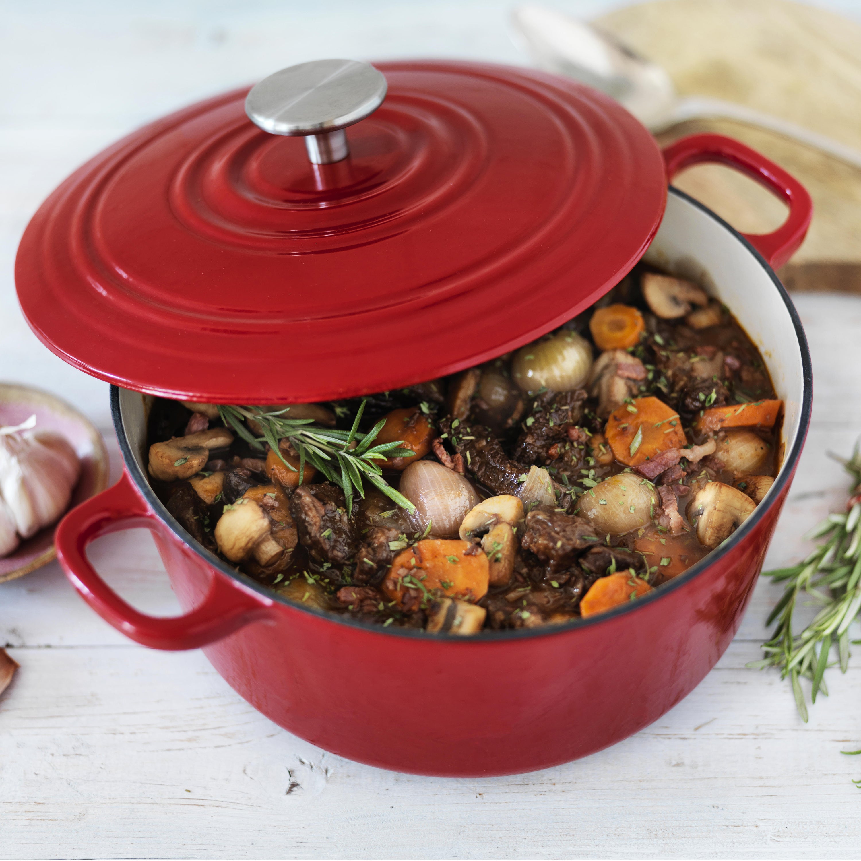 BK Bourgogne Braadpan Ã 28 cm - Chili Red