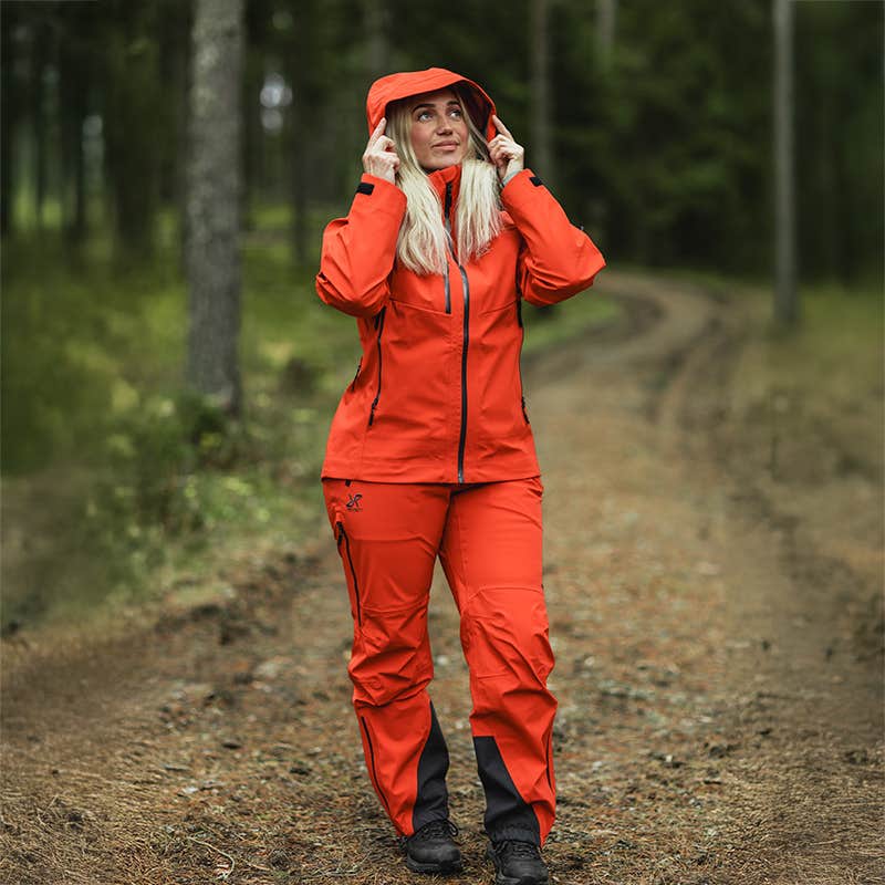 Cyclone 3L Shell Pants Dame Aurora Red