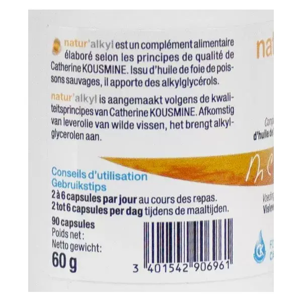 Nutergia Natur'Alkyl 90 cápsulas