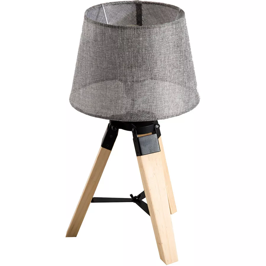 HOMCOM Tischlampe natur, grau