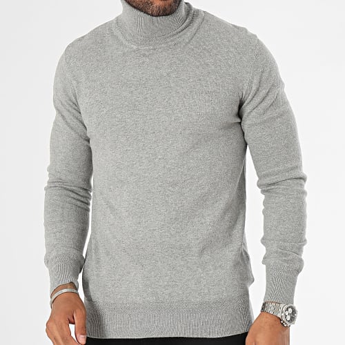 Pull Col Roulé Beal Gris Chiné