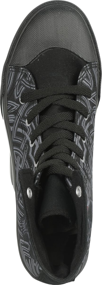 Sneaker with Skull Print | Black Premium by EMP Baskets hautes