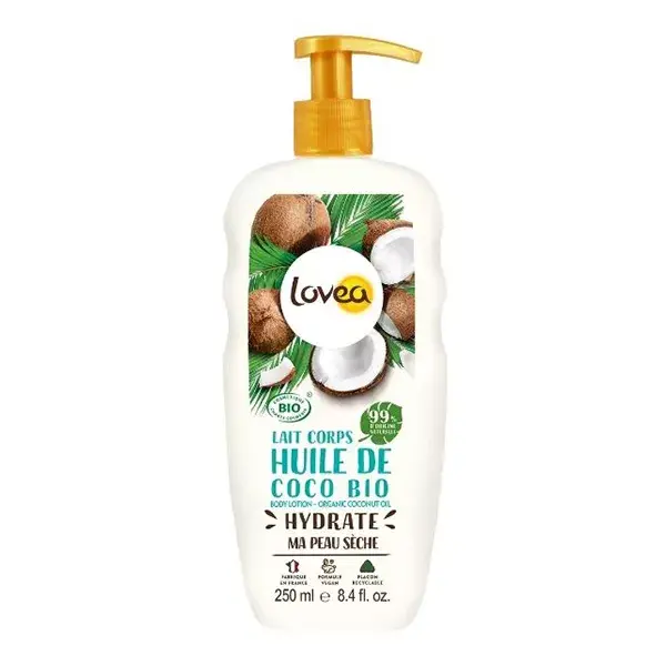 Leite corporal orgânico Lovea Coco 250ml