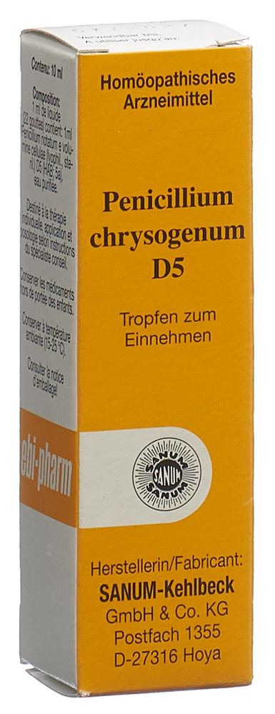 SANUM Penicillium chrysogenum 5 D<br>10 ml, Flasche, Tropfen zum Einnehmen, Flüssigkeit