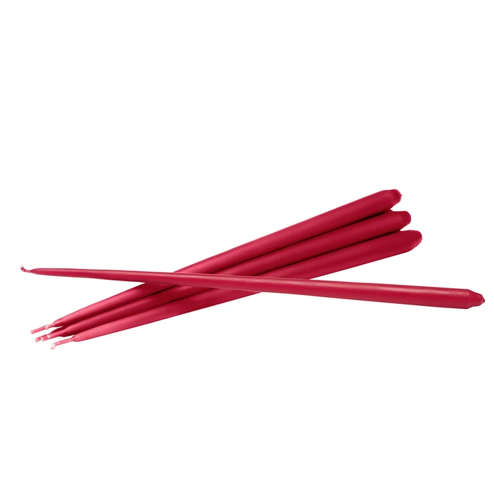 Stoff Nagel - Kerzen by Ester & Erik (6er-Set), rot