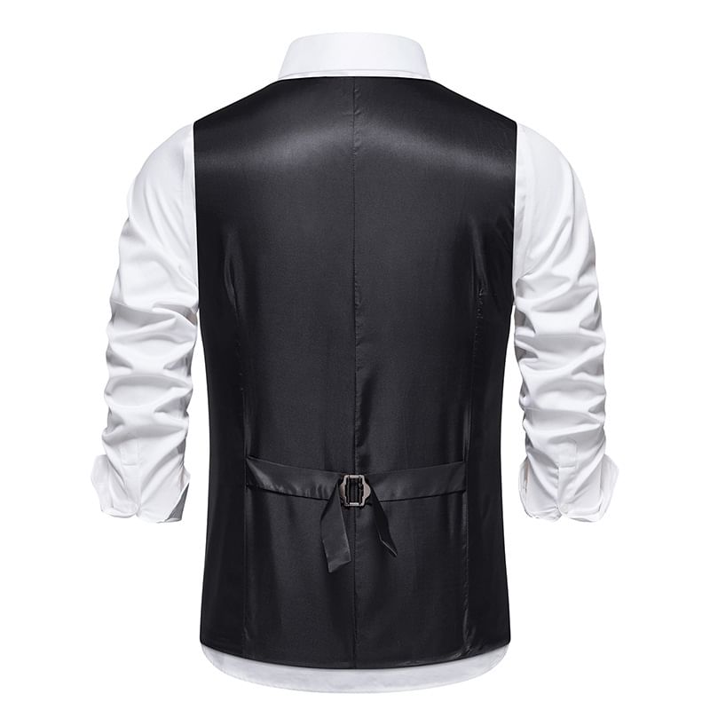 Sparrow Farm - V-hals gestreept vest met knoopjes
