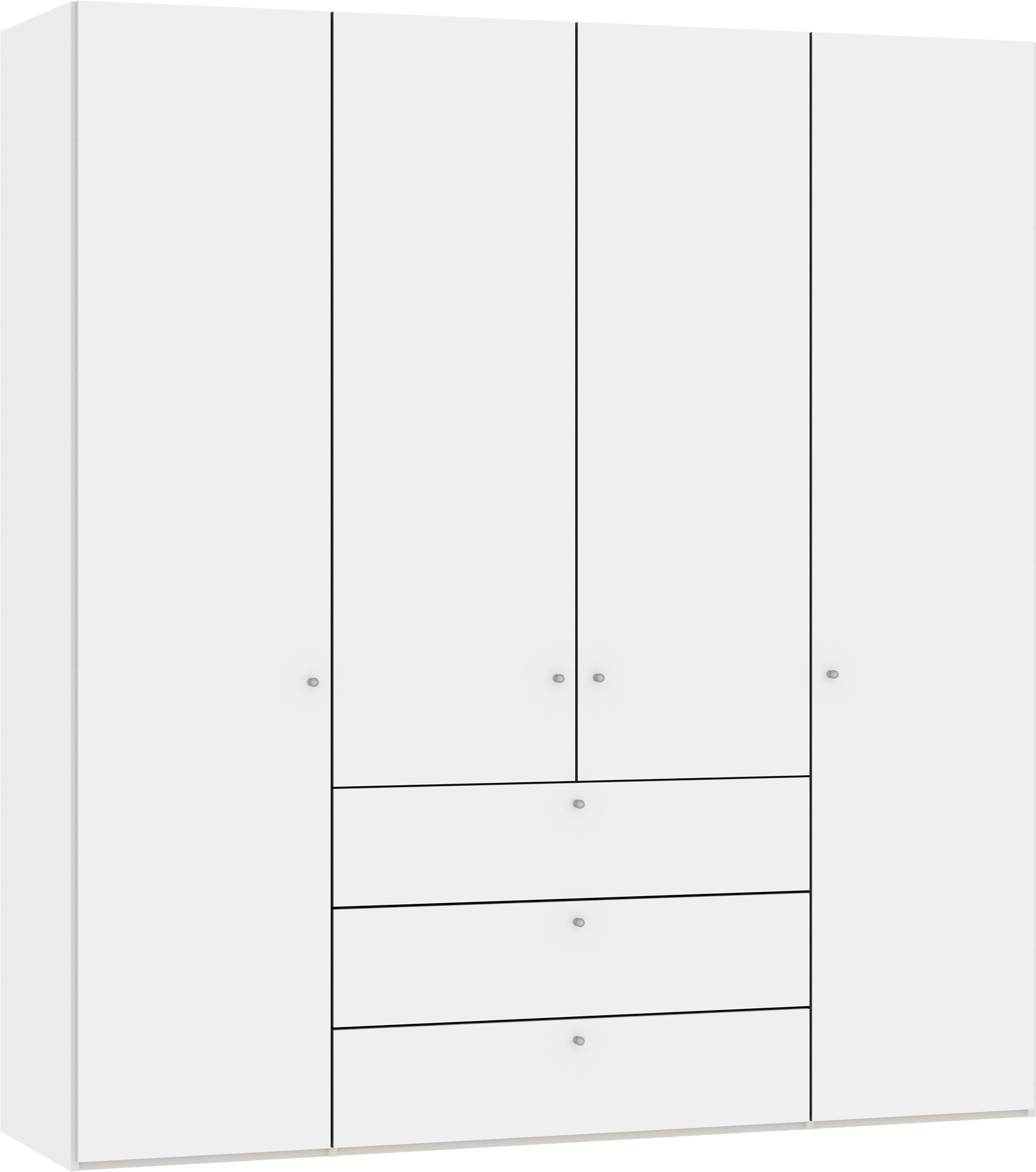 MODUL Kombischrank - weiss / B: 203.0 cm x T: 59.0 cm x H: 220.0 cm