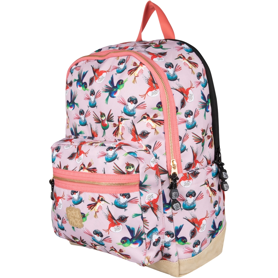 Pick & Pack Rucksack Birds Soft pink