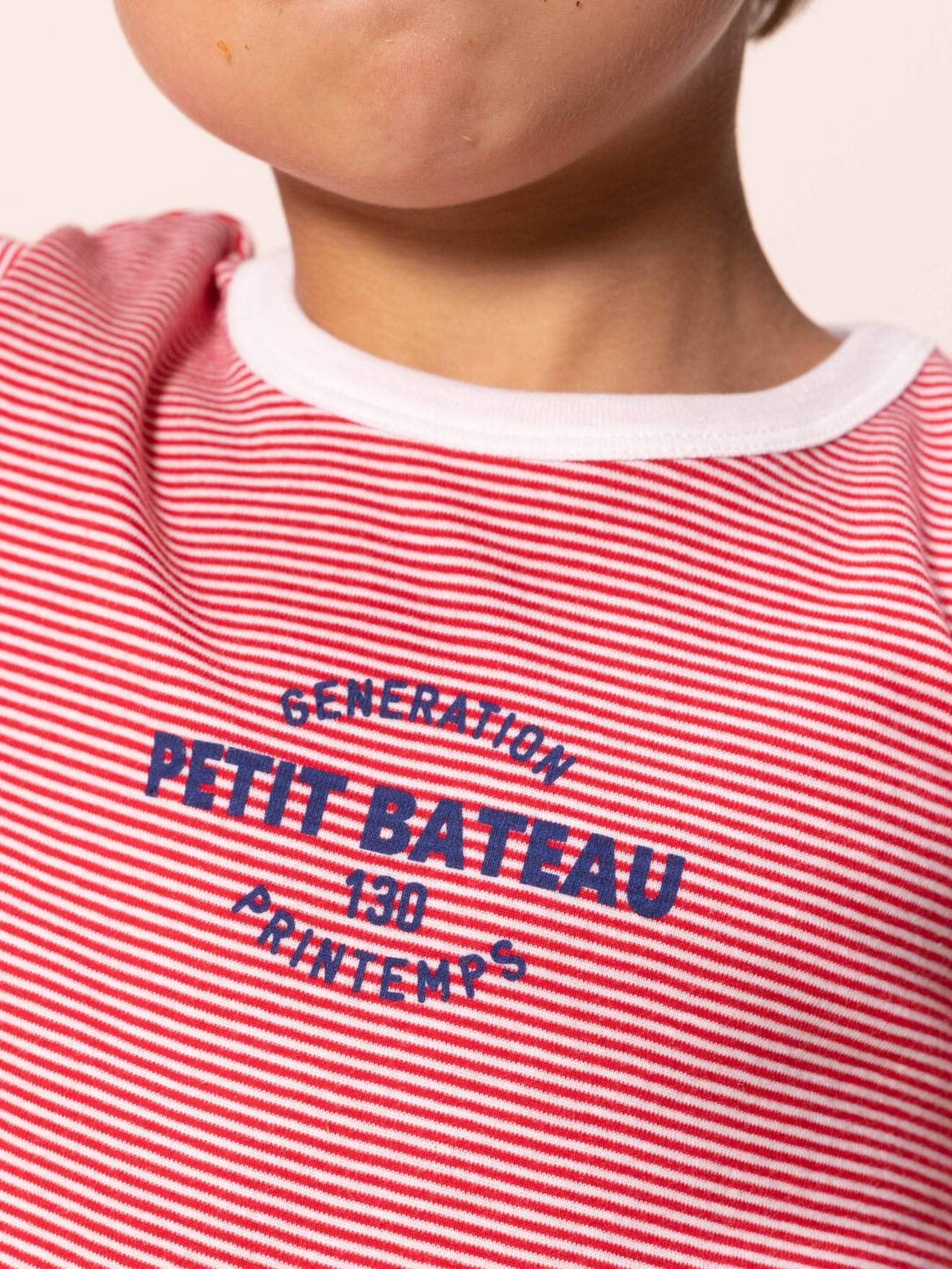 Pijama PETIT BATEAU vermelho de algodão orgânico