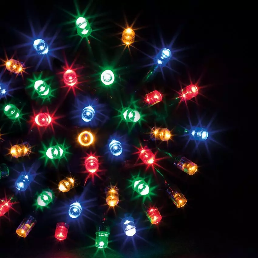 Guirlande lumineuse 30 m 300 LED câble vert Timer Multicolore