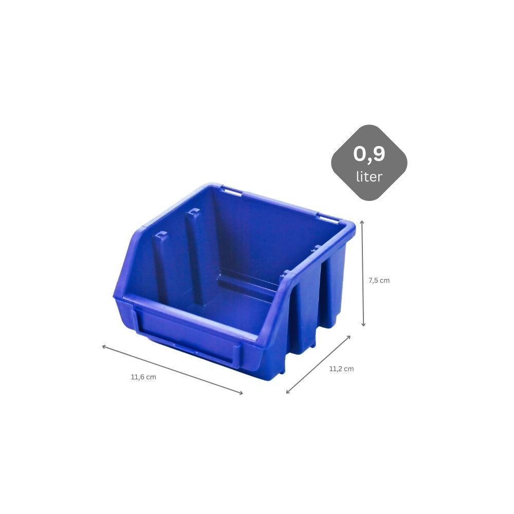 PROREGAL SuperSaver Set 20x Opbergdoos 1 HxBxD 7,5 x 11,6 x 11,2 cm Polypropyleen Blauw