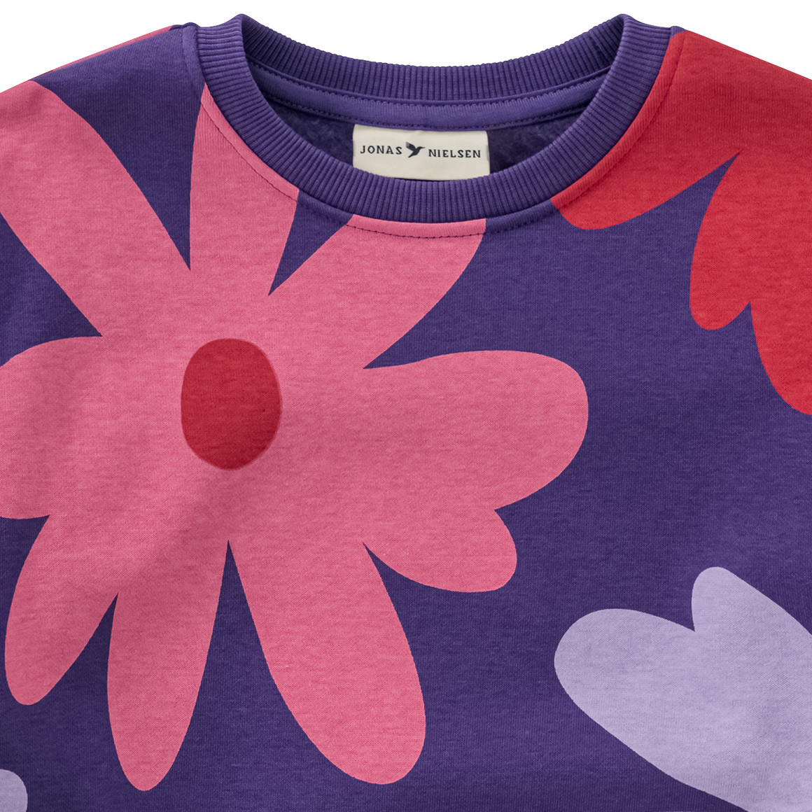 Jonas Nielsen Mädchen Sweatshirt mit Blumen-Allover dunkellila