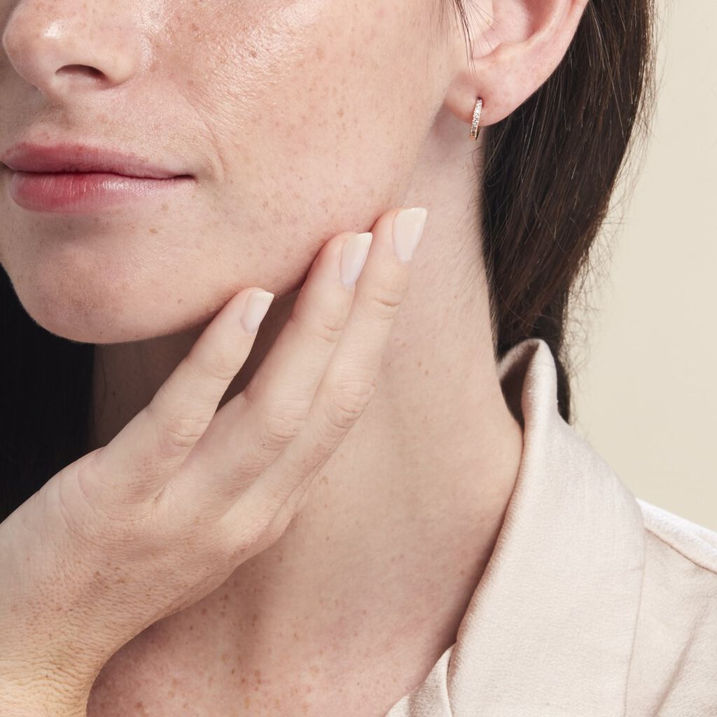 Créole Unitaire Kalinda Plaqué Or Jaune Oxyde De Zirconium