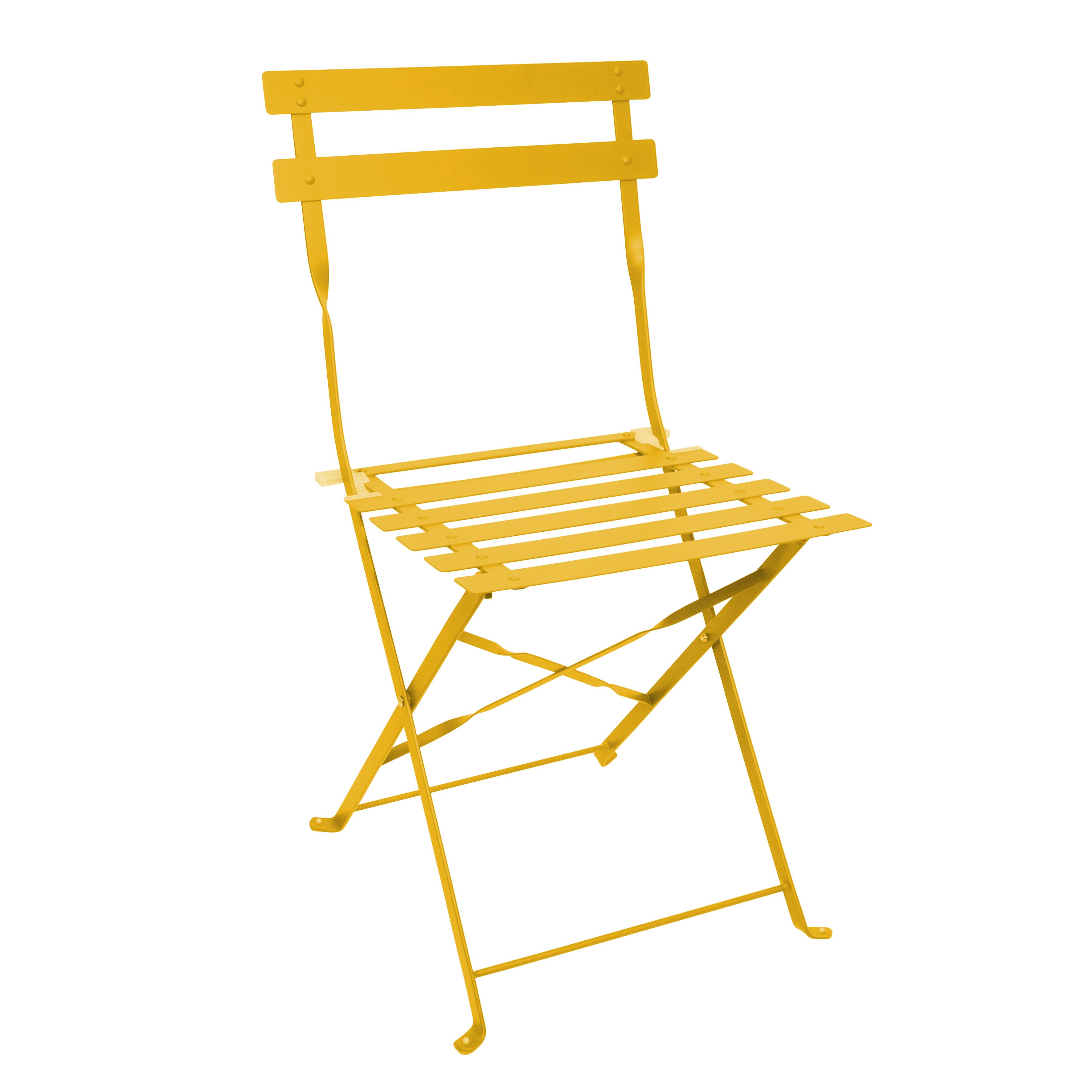 CHAISE PLIANTE MIAMI JAUNE MOUTARDE