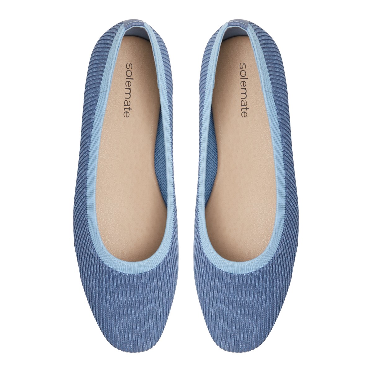 SOLEMATE-Ceawan-Ballerine - Talon plat - Bleu Clair