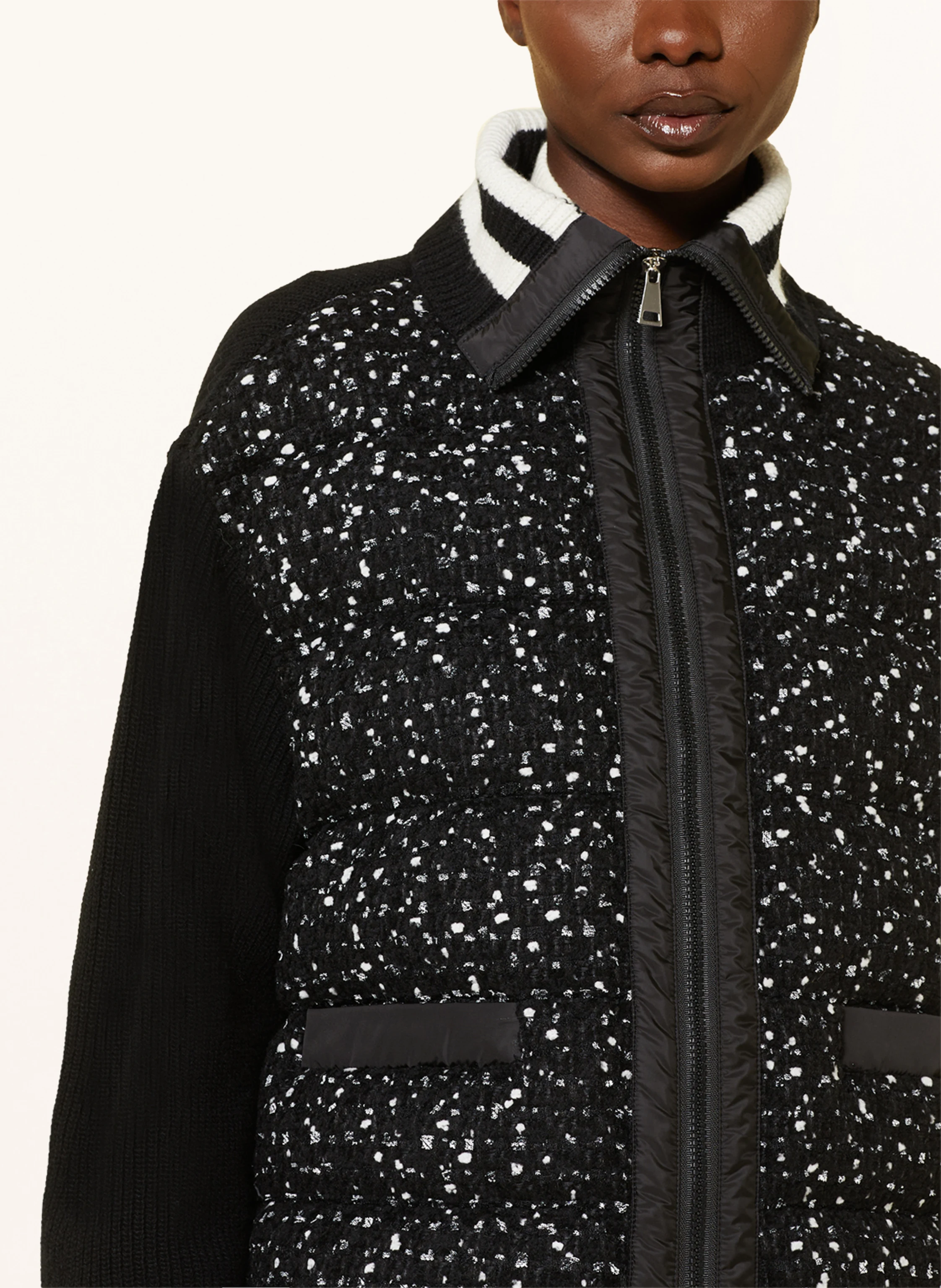 MONCLER Strickjacke im Materialmix