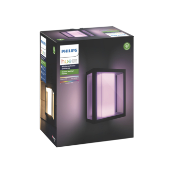 Philips Hue muurlamp Impress zwart - wit en gekleurd licht 16W - breed model