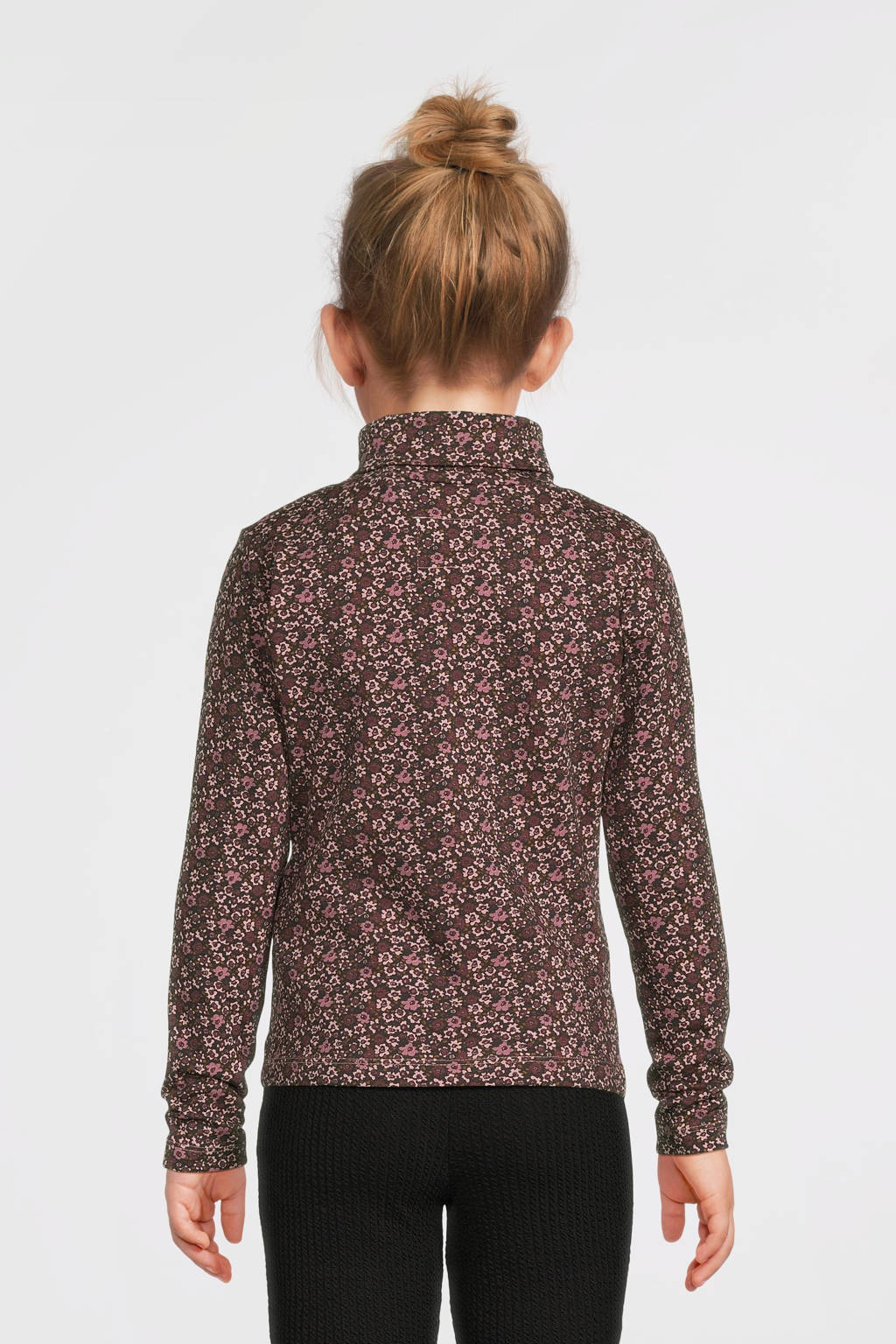 Koko Noko longsleeve met all over print bruin/roze/lichtroze