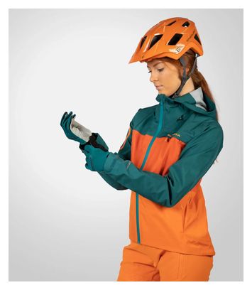 Veste Imperméable Femme Endura SingleTrack II Vert / Orange