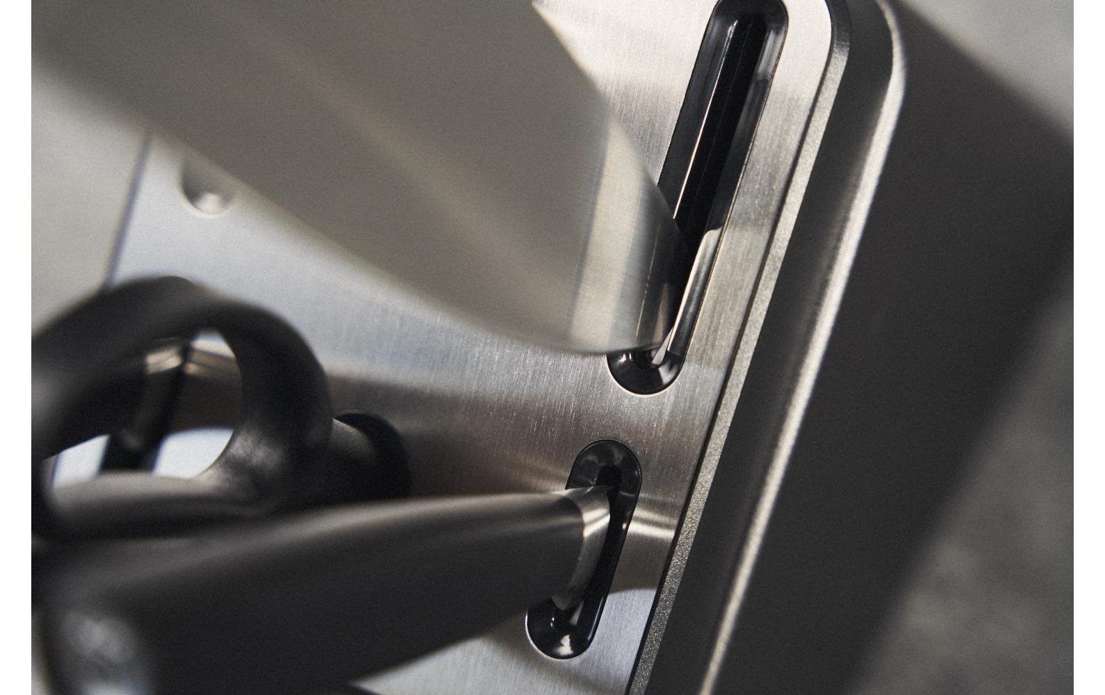Messerblock-Set mit Messer All Star Silber, 7-teilig<br>Selbstschärfender Messerblock